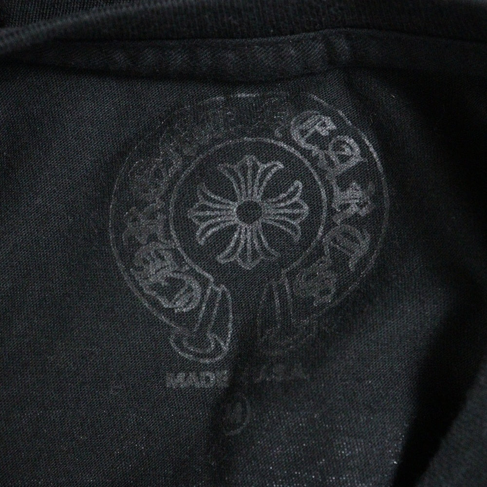 CHROME HEARTS(クロムハーツ) AMERICAN FLAG DAGGR アメリカンフラッグダガー プリント半袖Tシャツ ブラック
