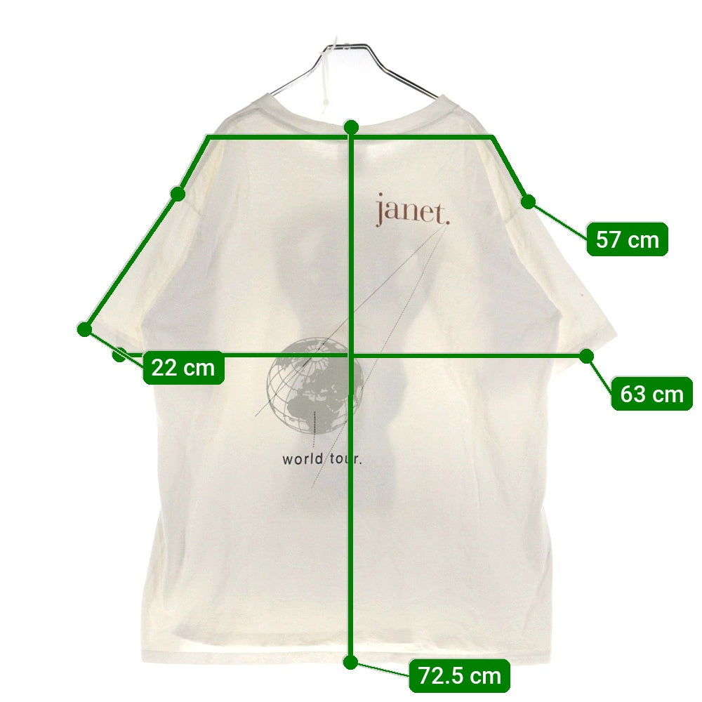 VINTAGE(ヴィンテージ) 90s Janet Jackson world tour ジャネット・ジャクソン ワールドツアー 半袖Tシャツ カットソー ホワイト