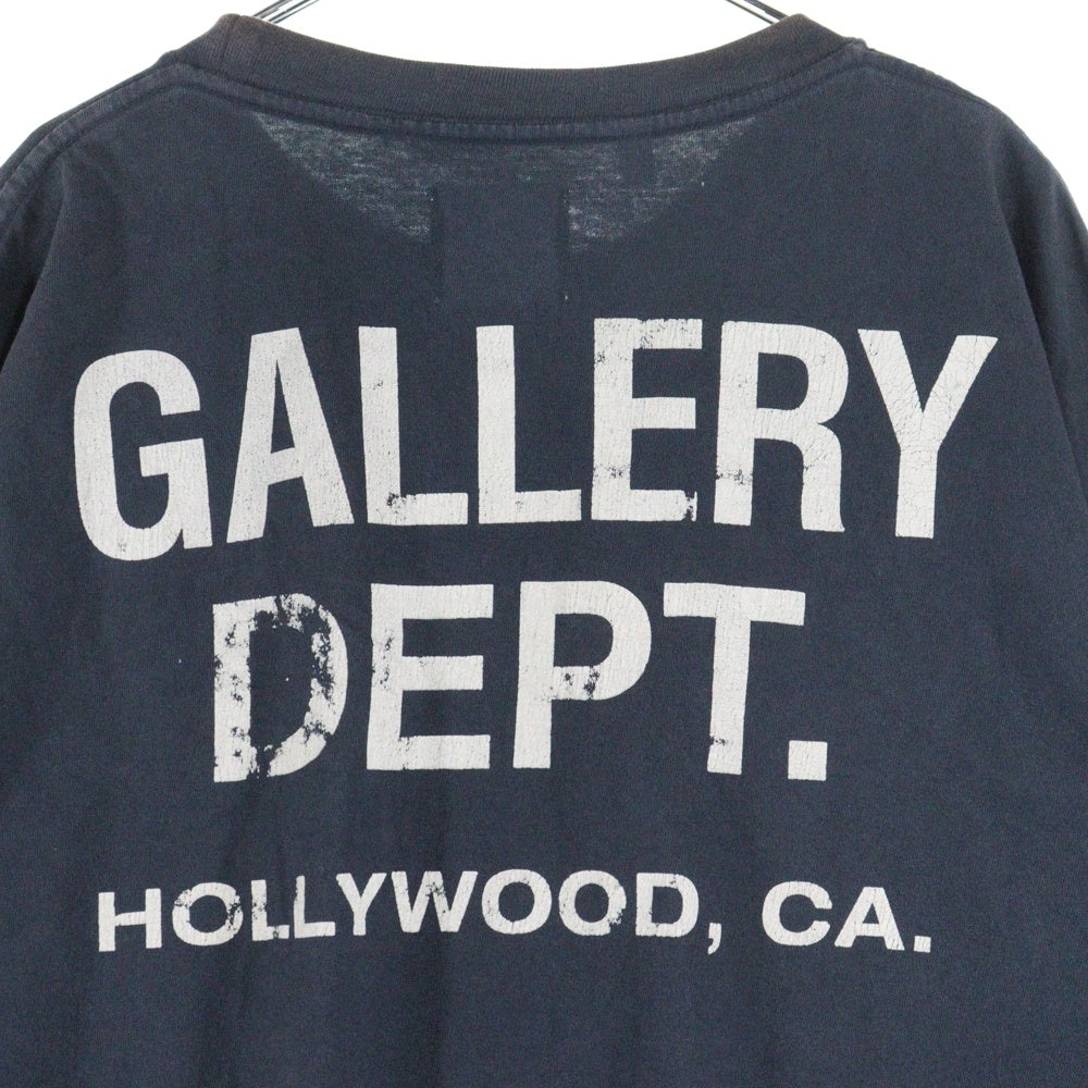 GALLERY DEPT.(ギャラリーデプト) フロント バック ロゴプリント 長袖Tシャツカットソー ネイビー