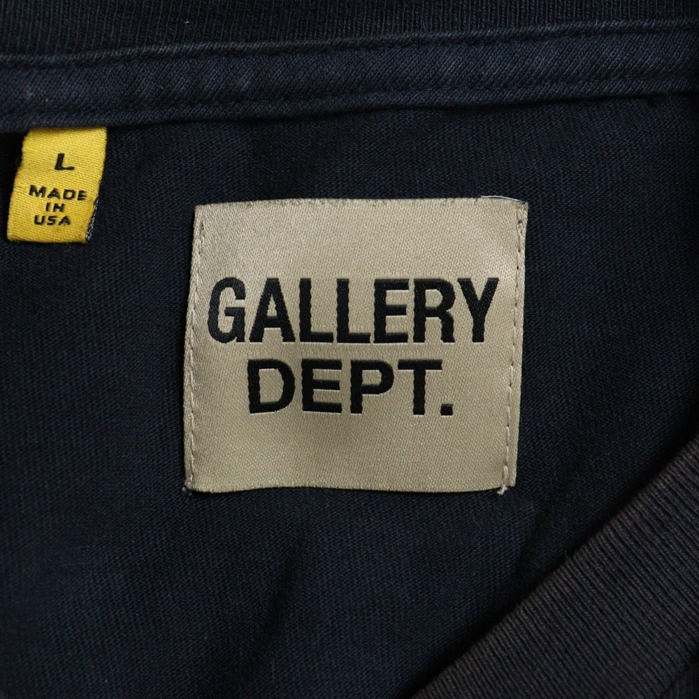 GALLERY DEPT.(ギャラリーデプト) フロント バック ロゴプリント 長袖Tシャツカットソー ネイビー