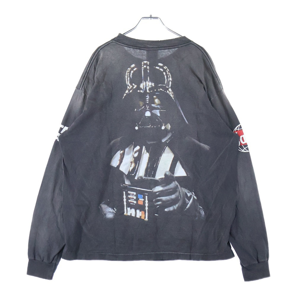 SAINT MICHAEL(セントマイケル) 25SS ×STAR WARS DARTHVADER SW_LS TEE スターウォーズ ダースベイダー プリント 長袖Tシャツ グレー SM-HR8-0000-C64