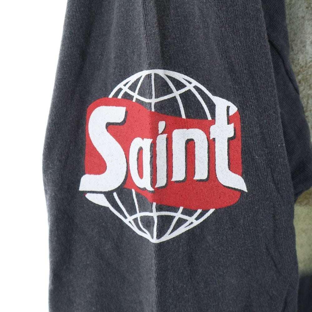 SAINT MICHAEL(セントマイケル) 25SS ×STAR WARS DARTHVADER SW_LS TEE スターウォーズ ダースベイダー プリント 長袖Tシャツ グレー SM-HR8-0000-C64