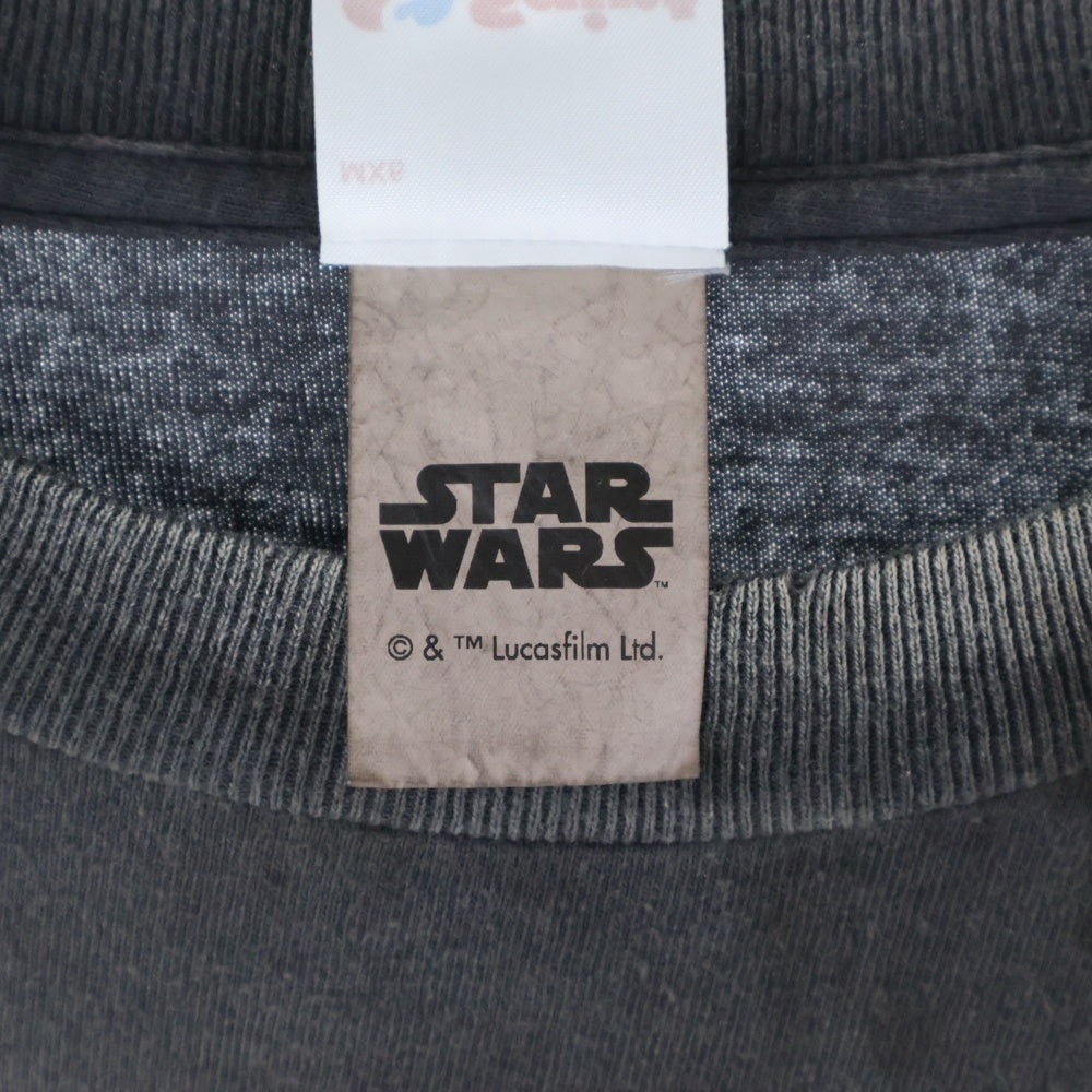 SAINT MICHAEL(セントマイケル) 25SS ×STAR WARS DARTHVADER SW_LS TEE スターウォーズ ダースベイダー プリント 長袖Tシャツ グレー SM-HR8-0000-C64
