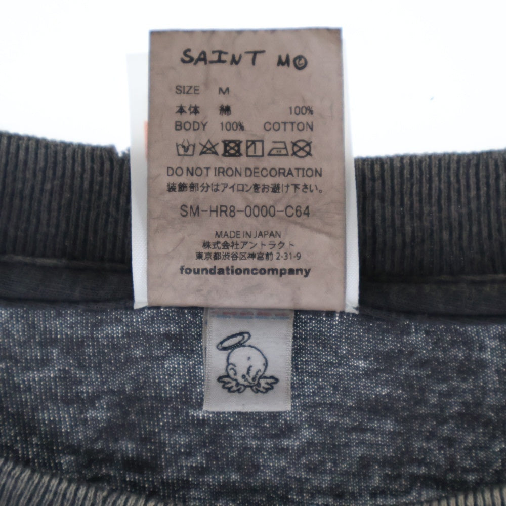 SAINT MICHAEL(セントマイケル) 25SS ×STAR WARS DARTHVADER SW_LS TEE スターウォーズ ダースベイダー プリント 長袖Tシャツ グレー SM-HR8-0000-C64