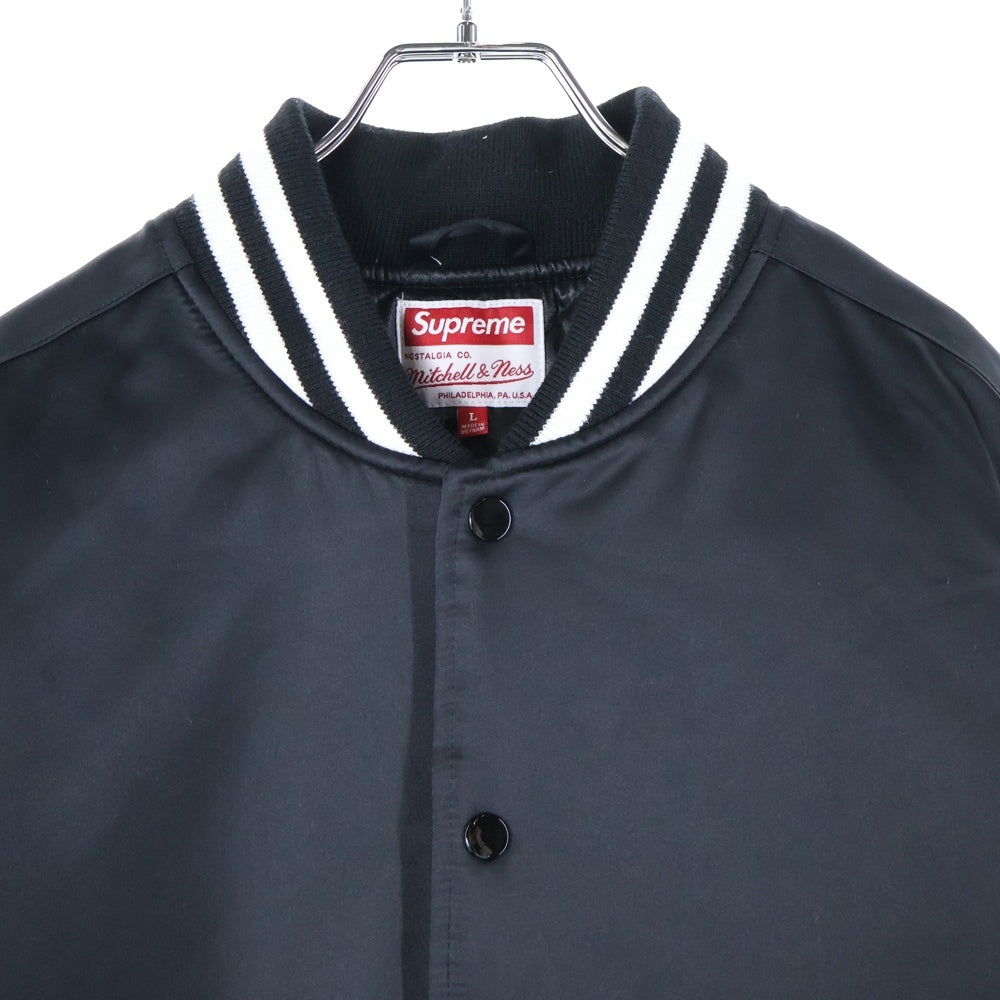 希少XL✨シュプリームxミッチェル&ネス キルテッドスポーツジャケット 黒 2025年最新】Supreme Mitchell & ness twill jacketの人気