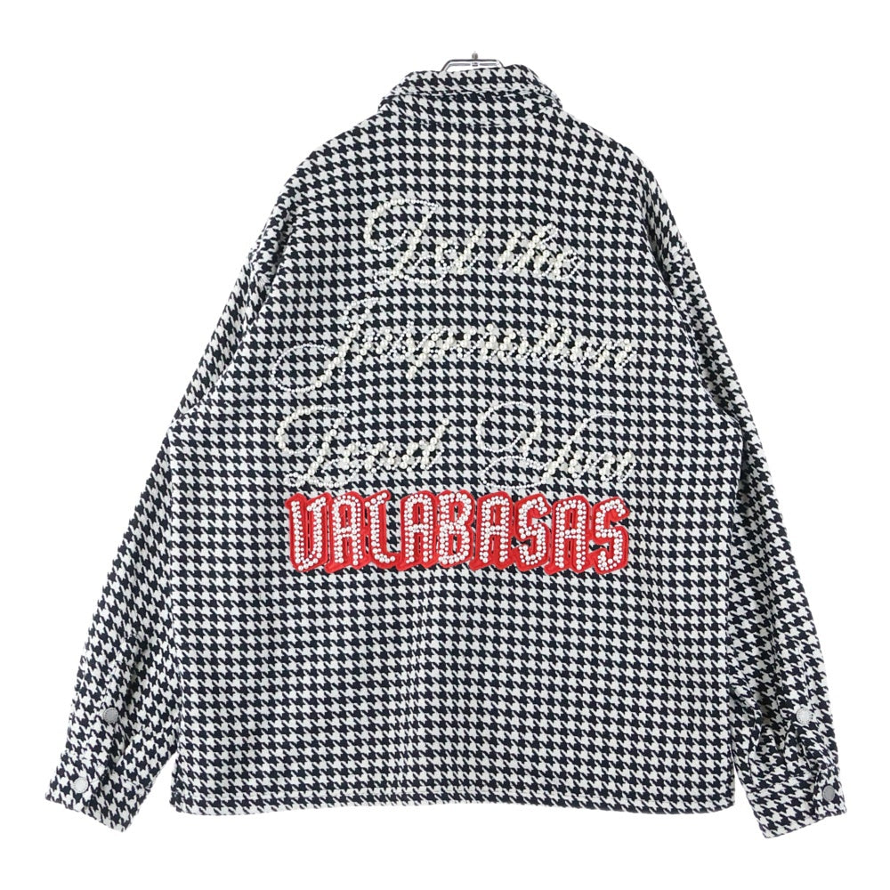VALABASAS(ヴァラバサス) CHECKERS BUTTON DOWN SHIRT 千鳥柄 フランネルシャツ ブラック/ホワイト