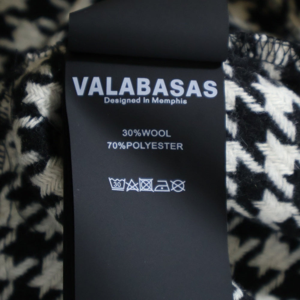 VALABASAS(ヴァラバサス) CHECKERS BUTTON DOWN SHIRT 千鳥柄 フランネルシャツ ブラック/ホワイト