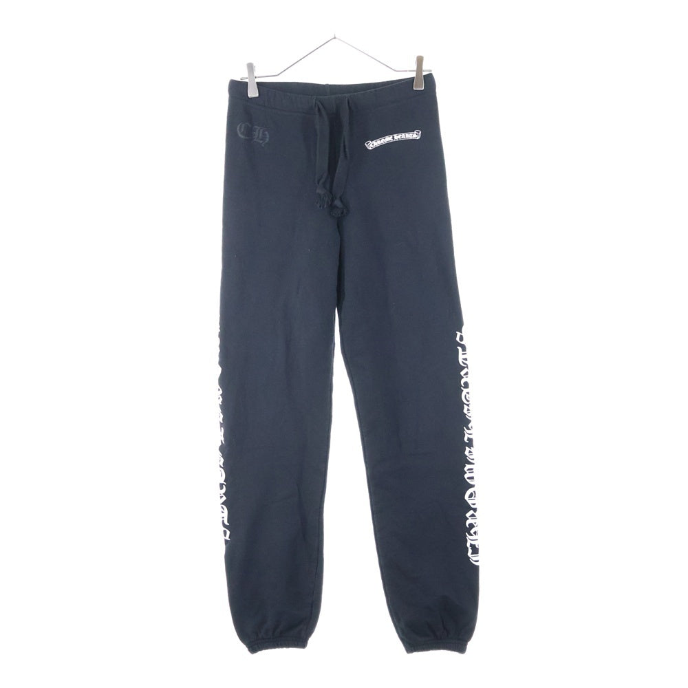 CHROME HEARTS(クロムハーツ) SWTSHRT PANTS フロントスクロールラベル サイドロゴ プリント スウェットパンツ ブラック