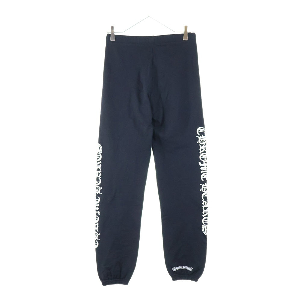 CHROME HEARTS(クロムハーツ) SWTSHRT PANTS フロントスクロールラベル サイドロゴ プリント スウェットパンツ ブラック