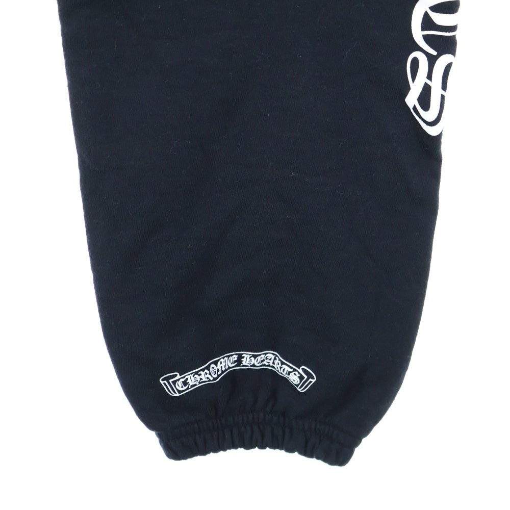 CHROME HEARTS(クロムハーツ) SWTSHRT PANTS フロントスクロールラベル サイドロゴ プリント スウェットパンツ ブラック