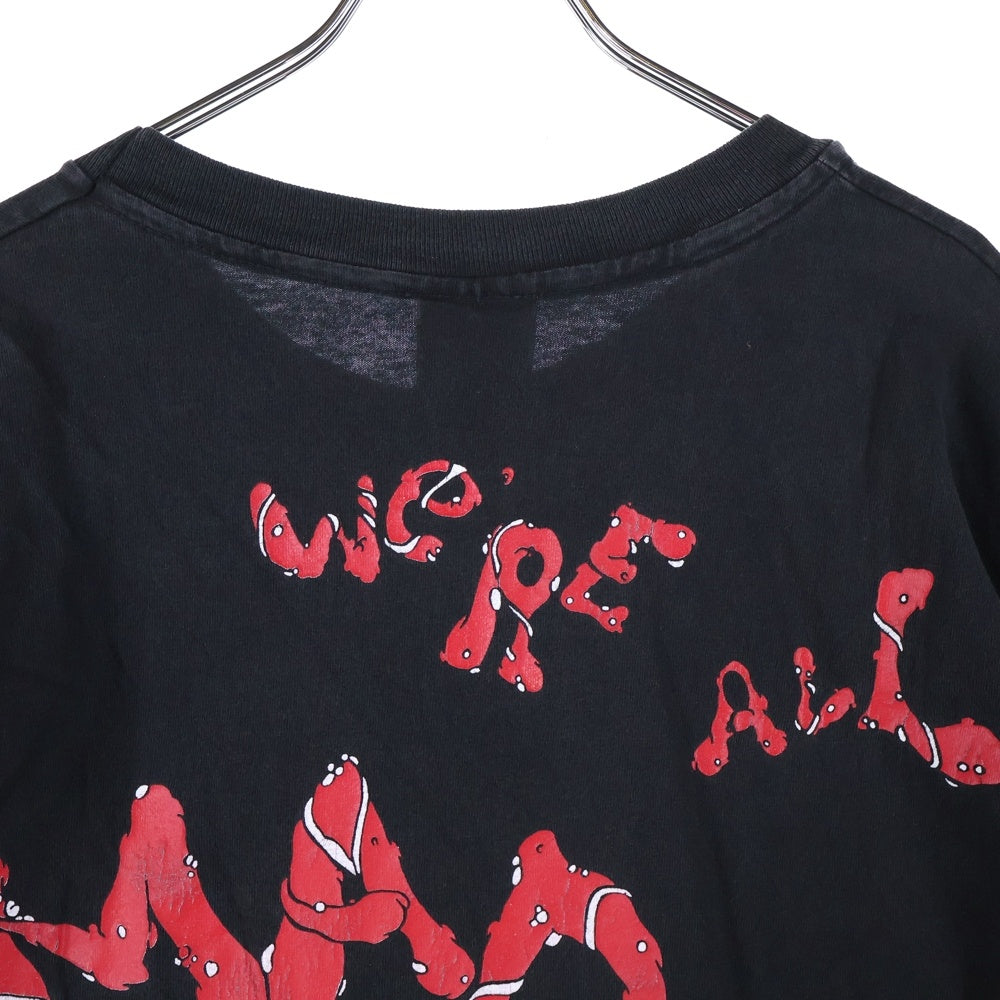 VINTAGE(ヴィンテージ) 90S 不思議の国のアリス チェシャ猫 フロントプリント ANDAZIA 半袖Tシャツカットソー ブラック