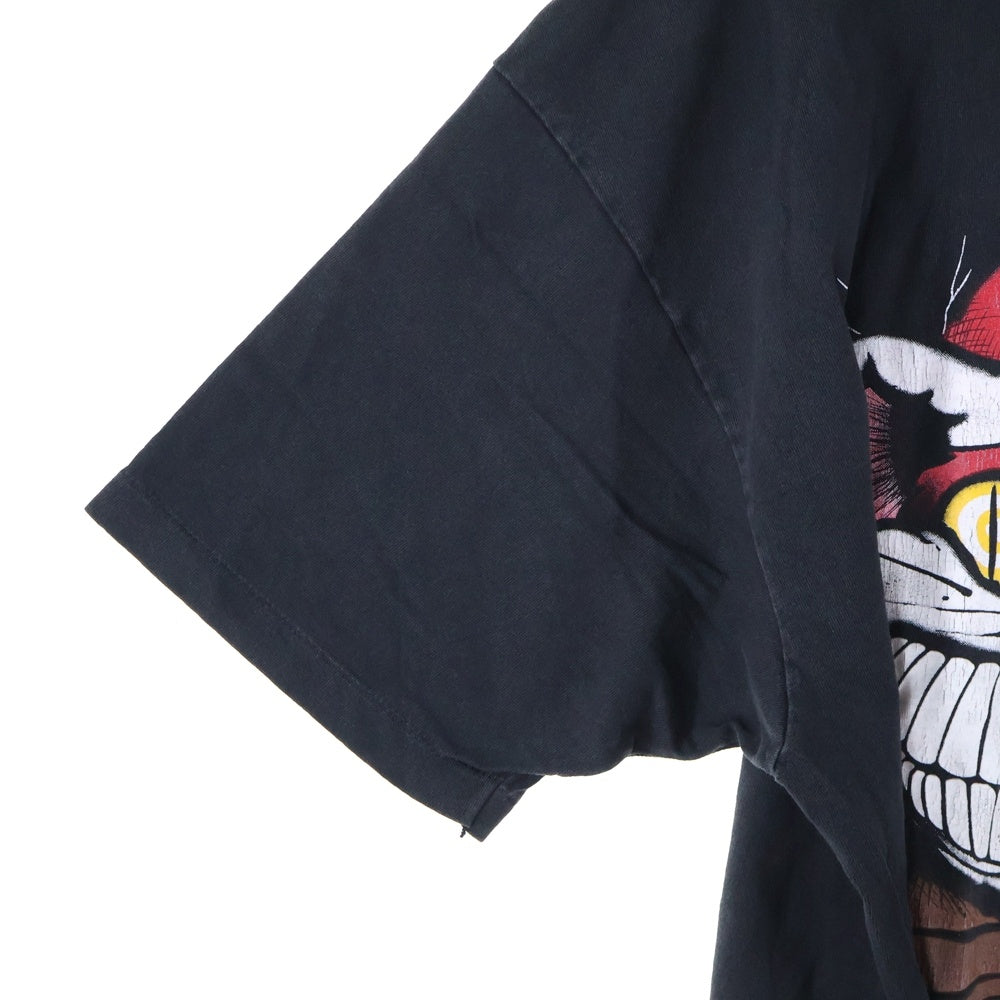 VINTAGE(ヴィンテージ) 90S 不思議の国のアリス チェシャ猫 フロントプリント ANDAZIA 半袖Tシャツカットソー ブラック