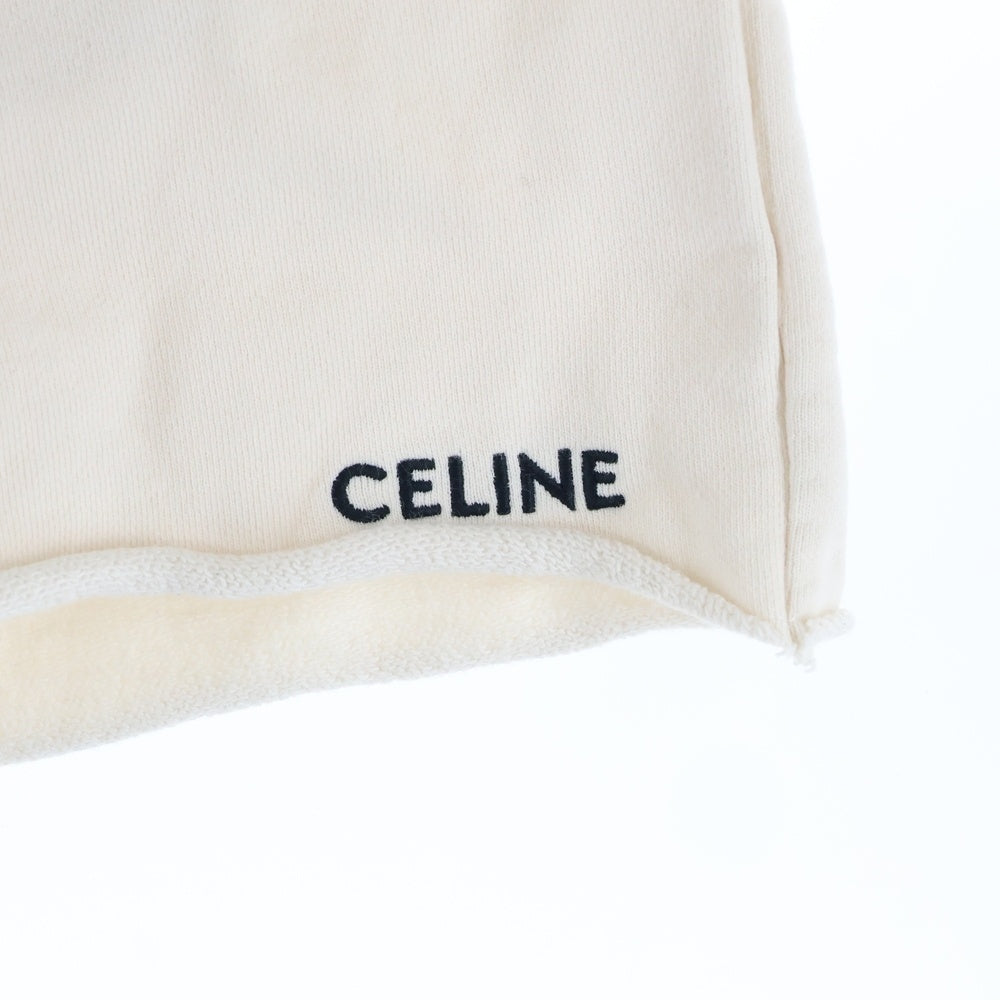 CELINE(セリーヌ) ロゴ刺繍 スウェット ショートパンツ ショーツ ハーフパンツ ホワイト 2Z063670Q