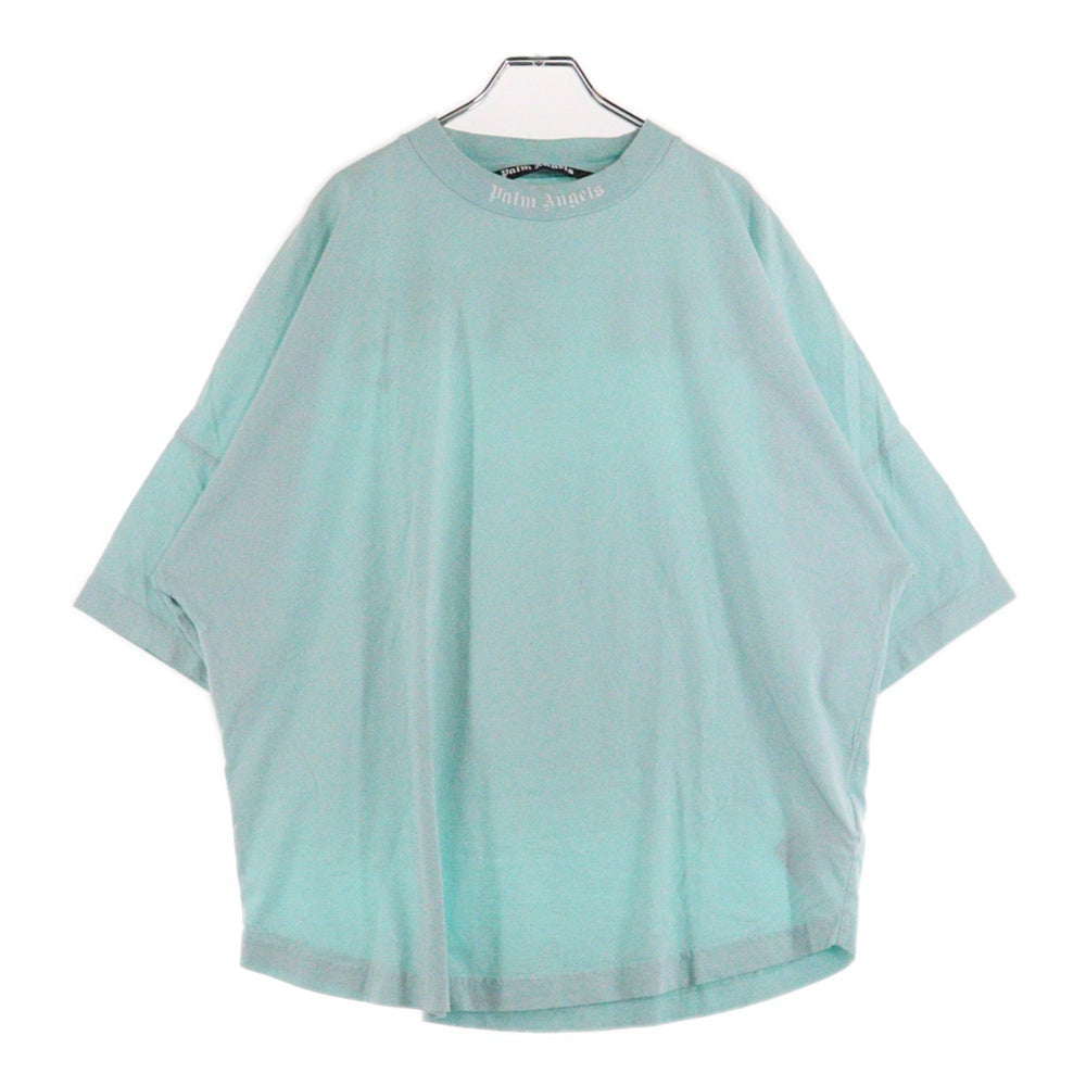 Palm Angels(パームエンジェルス) バック ロゴプリント クルーネック 半袖Tシャツ カットソー ブルー PMAA002C99JER006