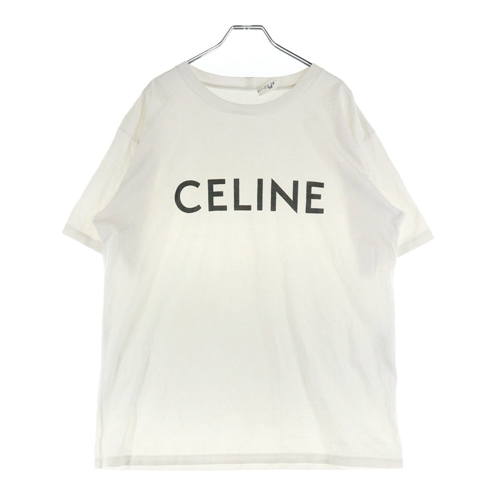 CELINE(セリーヌ) 22AW ルーズフィットロゴプリント半袖Tシャツ カットソー 2X681671Q ホワイト