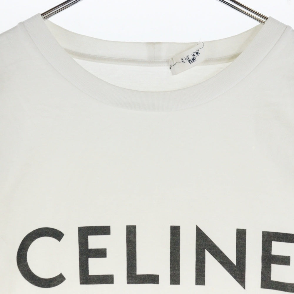 CELINE(セリーヌ) 22AW ルーズフィットロゴプリント半袖Tシャツ カットソー 2X681671Q ホワイト