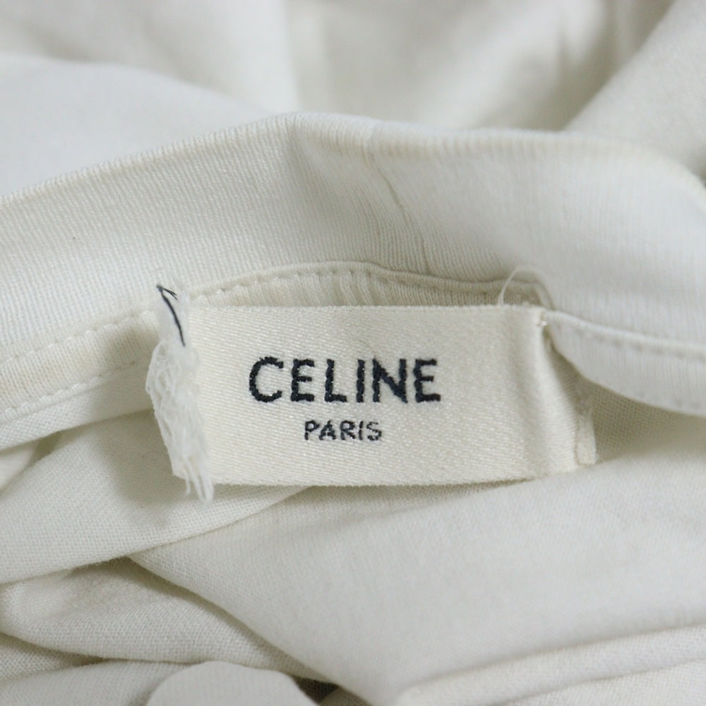 CELINE(セリーヌ) 22AW ルーズフィットロゴプリント半袖Tシャツ カットソー 2X681671Q ホワイト