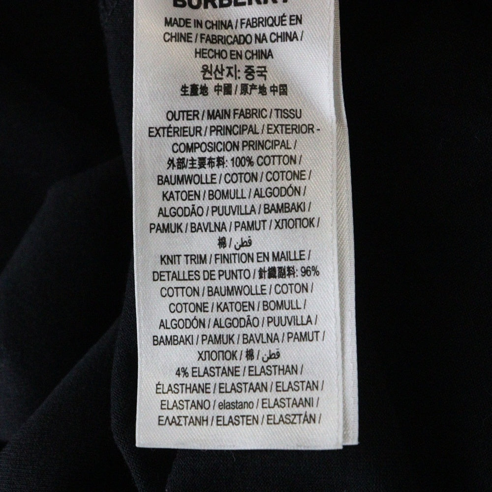 BURBERRY(バーバリー) ロゴ クルーネック 半袖Tシャツ カットソー ブラック 8055307