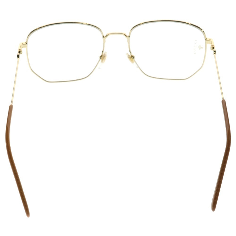 GUCCI(グッチ) スクエア メタルフレームサングラス 眼鏡 ゴールド GG0396S