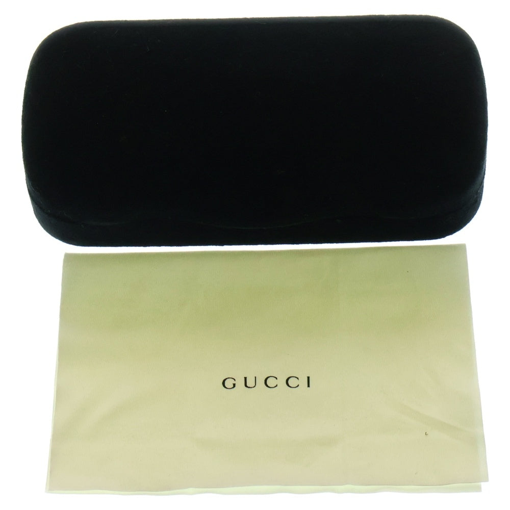 GUCCI(グッチ) スクエア メタルフレームサングラス 眼鏡 ゴールド GG0396S