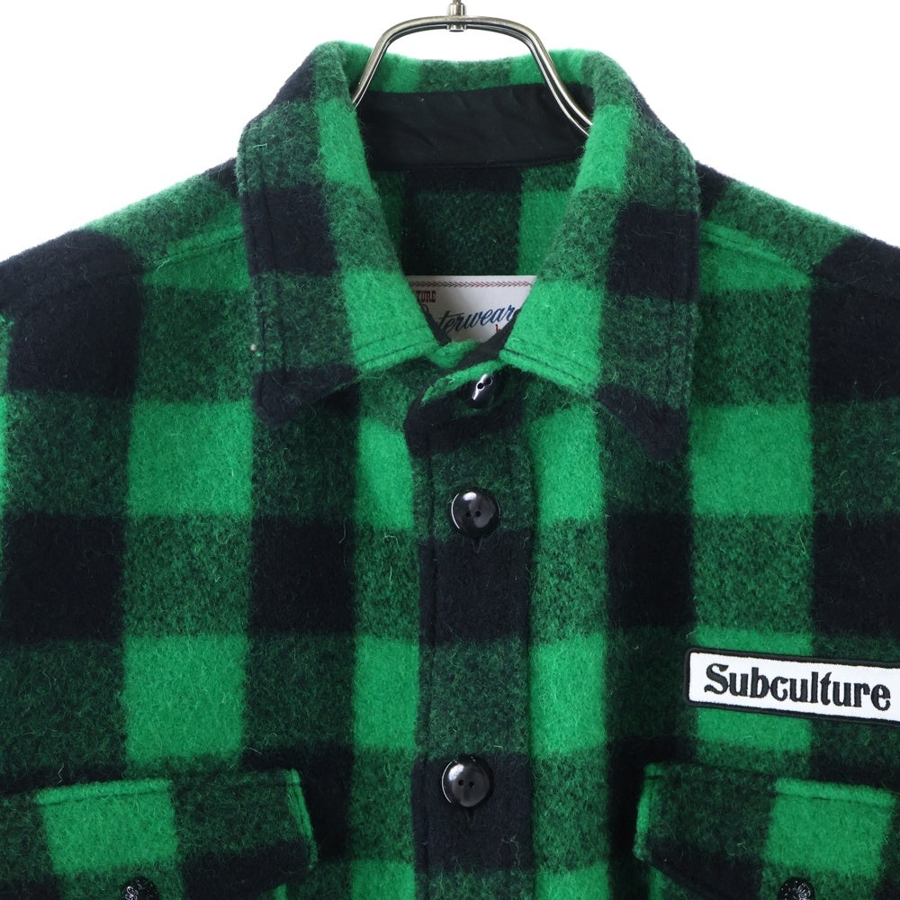 サブカルチャー バッファロージャケット チェック サブカルチャーサイズ1 SUBCULTURE(サブカルチャー) 24AW BUFFALO CHECK JACKET