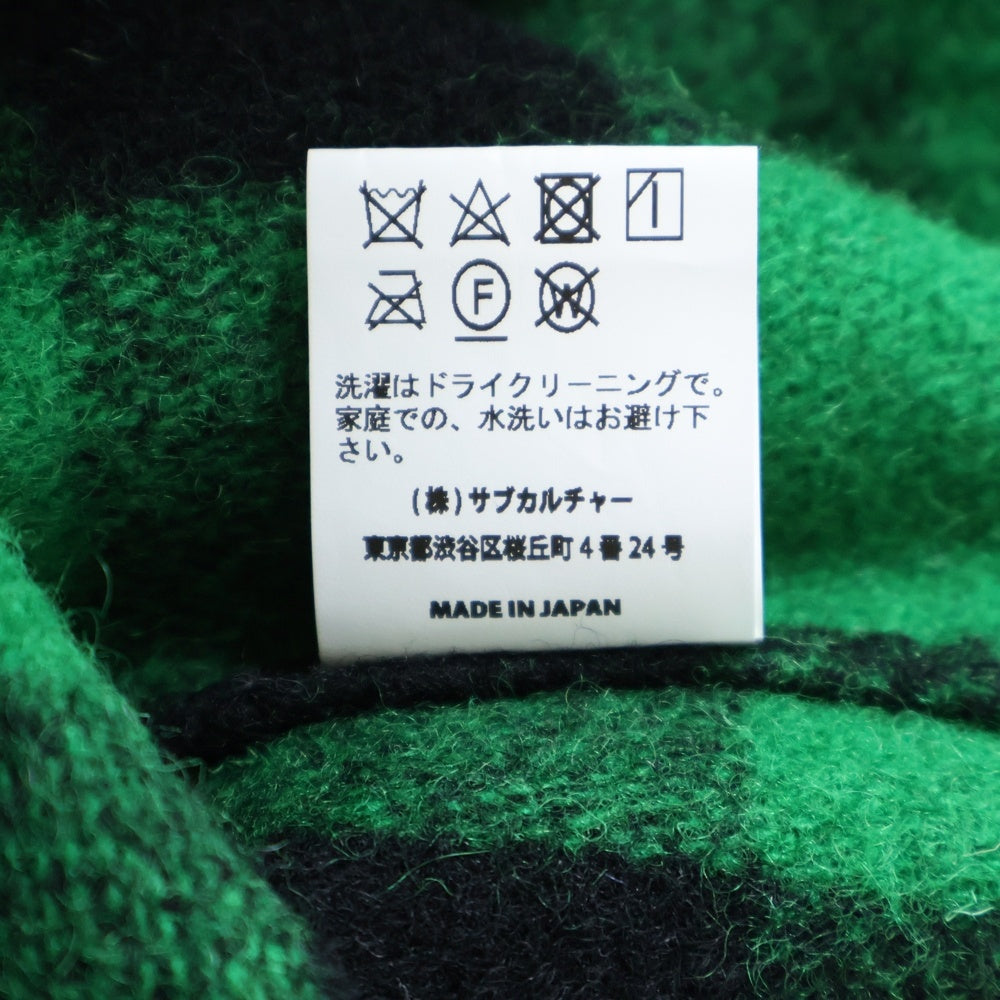 SUBCULTURE(サブカルチャー) 24AW BUFFALO CHECK JACKET バッファロー チェック シャツ ジャケット グリーン