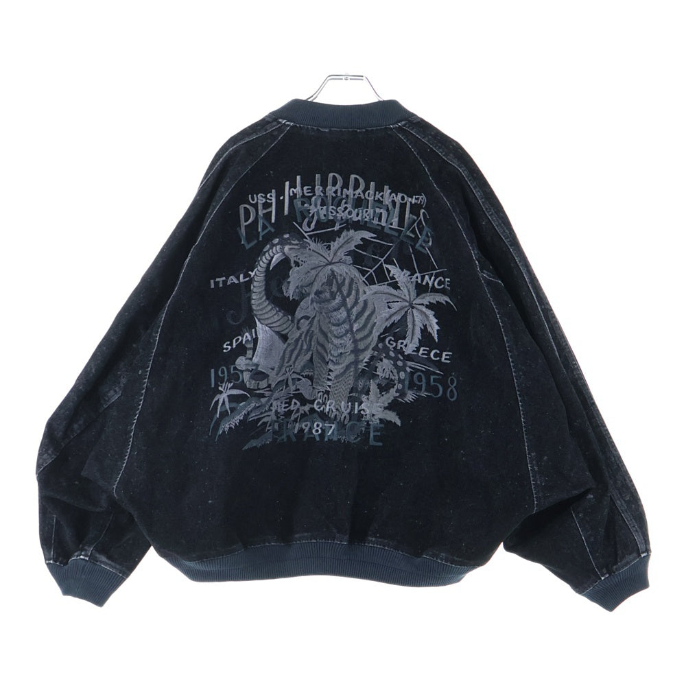 doublet(ダブレット) 25AW FLOCKED DEINM SOUVENIR JACKET スーベニア デニムジャケット 25AW20BL237 ブラック