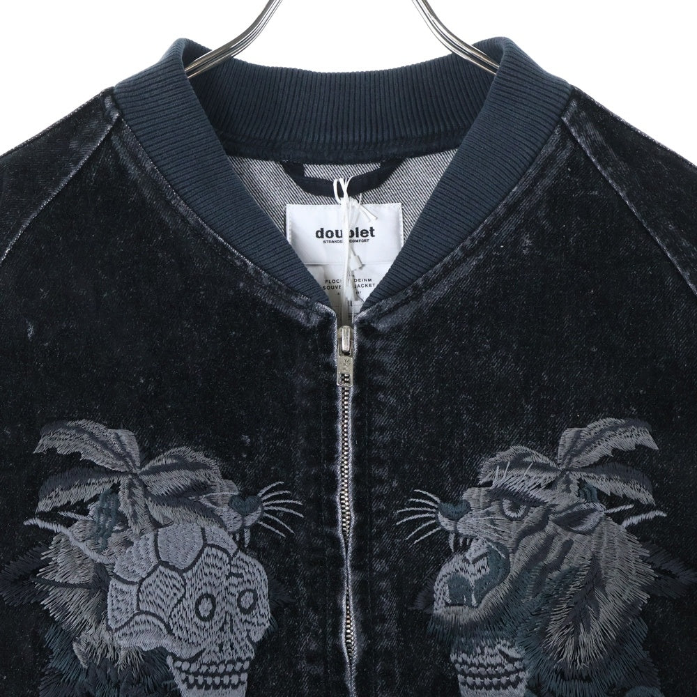 doublet(ダブレット) 25AW FLOCKED DEINM SOUVENIR JACKET スーベニア デニムジャケット 25AW20BL237 ブラック
