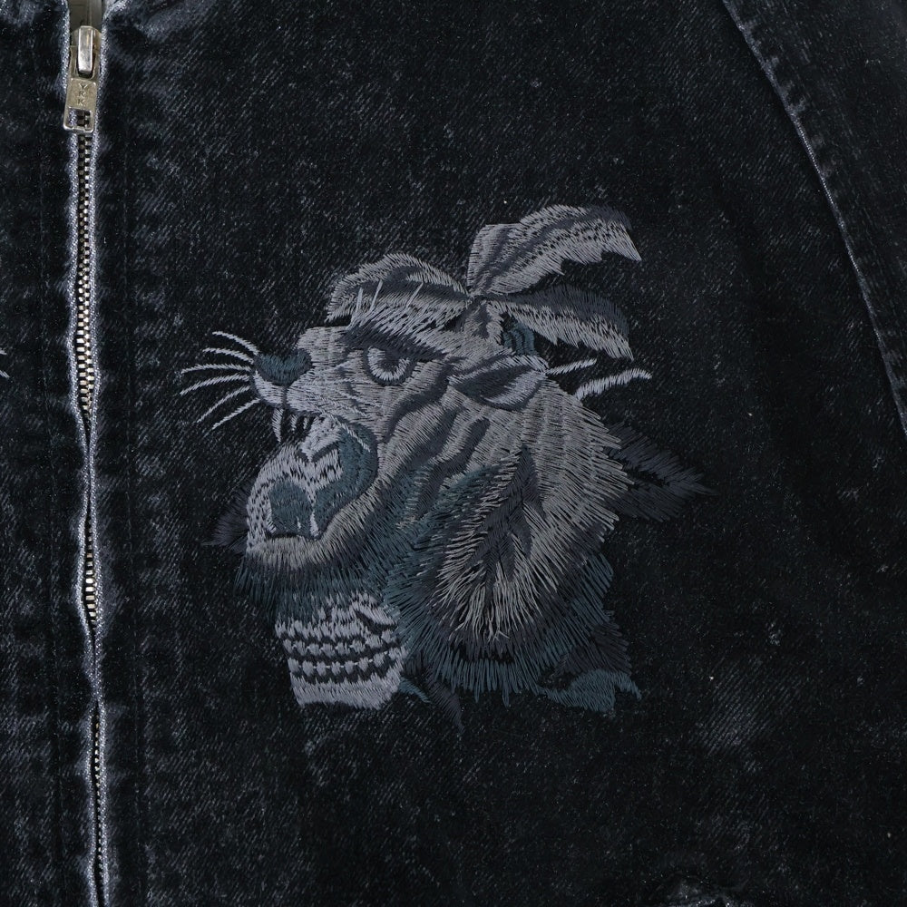 doublet(ダブレット) 25AW FLOCKED DEINM SOUVENIR JACKET スーベニア デニムジャケット 25AW20BL237 ブラック