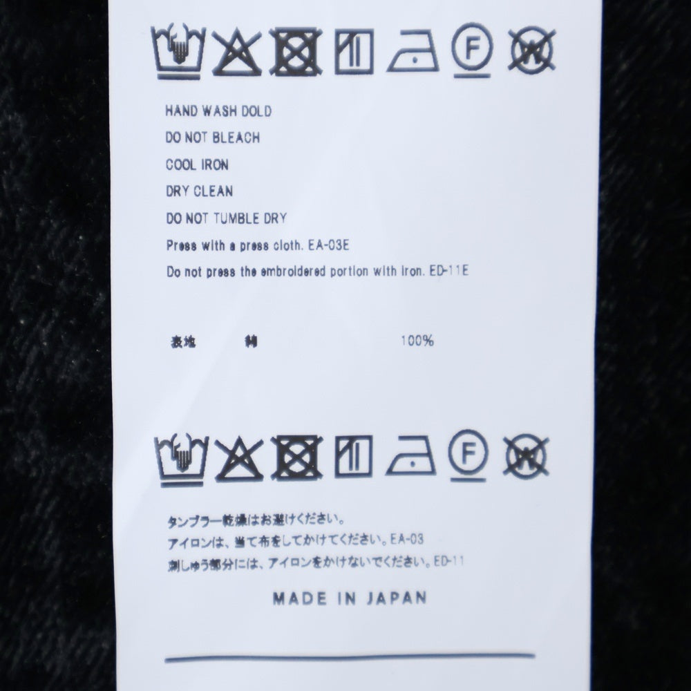 doublet(ダブレット) 25AW FLOCKED DEINM SOUVENIR JACKET スーベニア デニムジャケット 25AW20BL237 ブラック