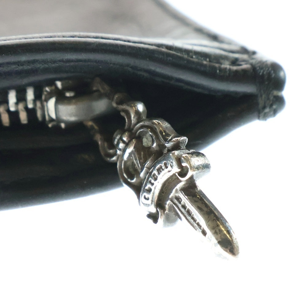 CHROME HEARTS(クロムハーツ) ZPR CHNG PURSE2 チェンジパース #2ダガージップコインケース レザー ブラック