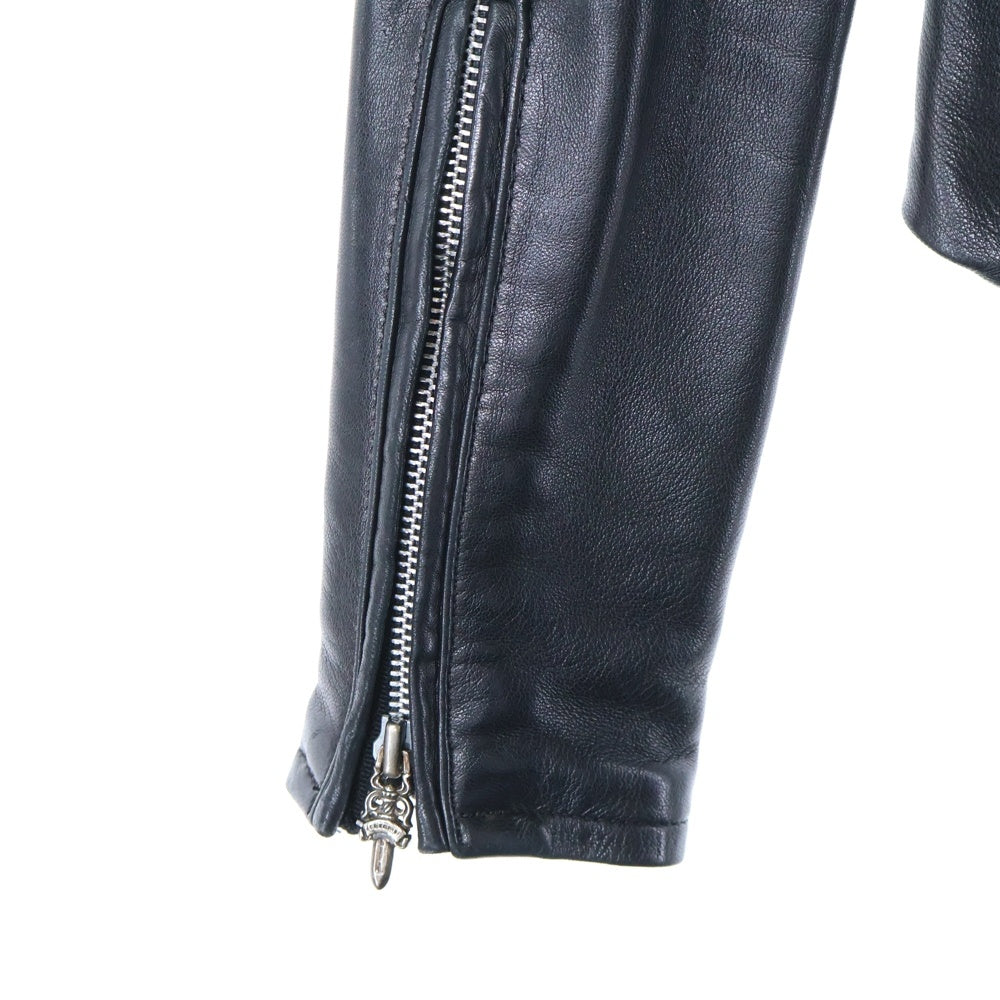 CHROME HEARTS(クロムハーツ) Single Riders シングルライダース ダガージップ レザージャケット ブラック