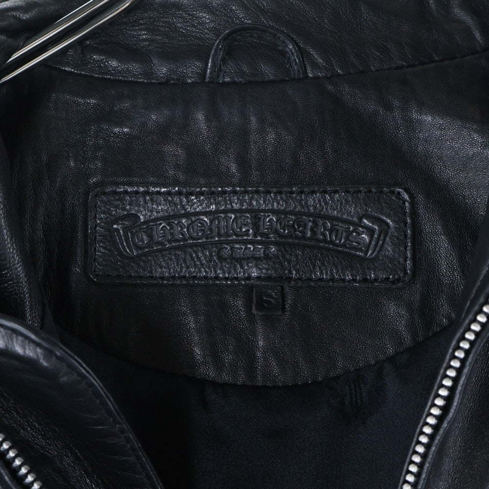 CHROME HEARTS(クロムハーツ) Single Riders シングルライダース ダガージップ レザージャケット ブラック