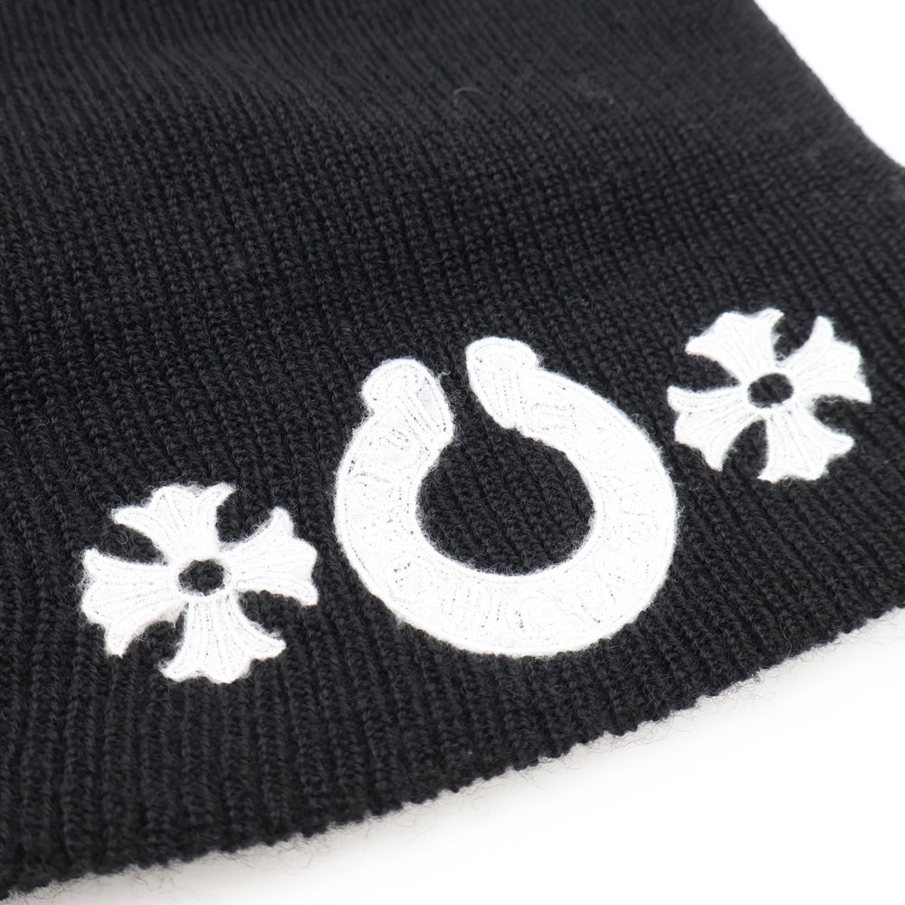 CHROME HEARTS(クロムハーツ) WOOL WATCH CAP ウールワッチキャップ ホースシュー刺繍ビーニー ニット帽 帽子