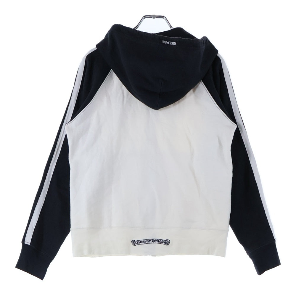 CHROME HEARTS(クロムハーツ) OLD SWTSHRT HD ZIP オールド 切り返し ダガージップアップ パーカー スウェット ブラック/ホワイト