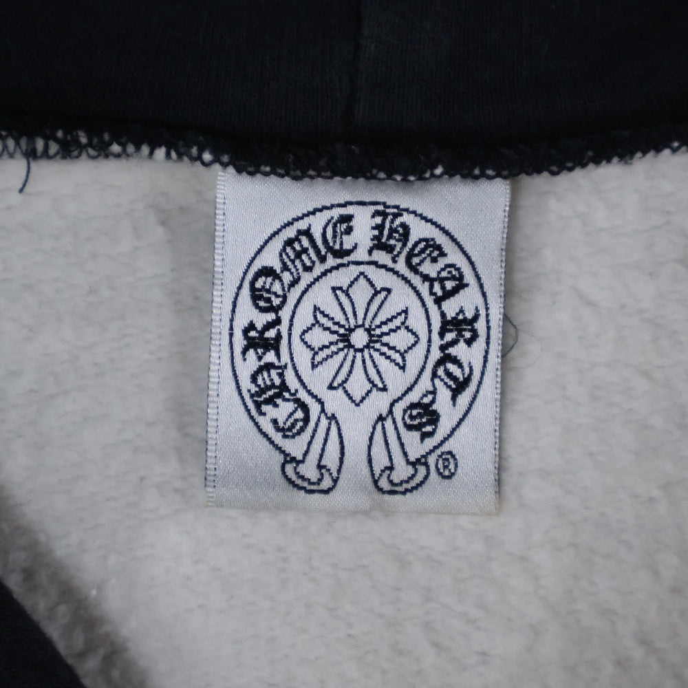 CHROME HEARTS(クロムハーツ) OLD SWTSHRT HD ZIP オールド 切り返し ダガージップアップ パーカー スウェット ブラック/ホワイト