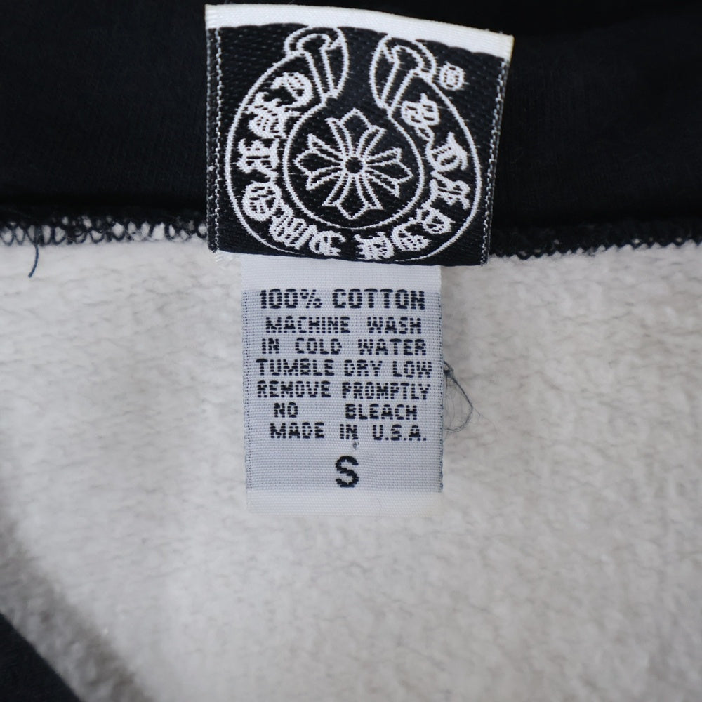 CHROME HEARTS(クロムハーツ) OLD SWTSHRT HD ZIP オールド 切り返し ダガージップアップ パーカー スウェット ブラック/ホワイト