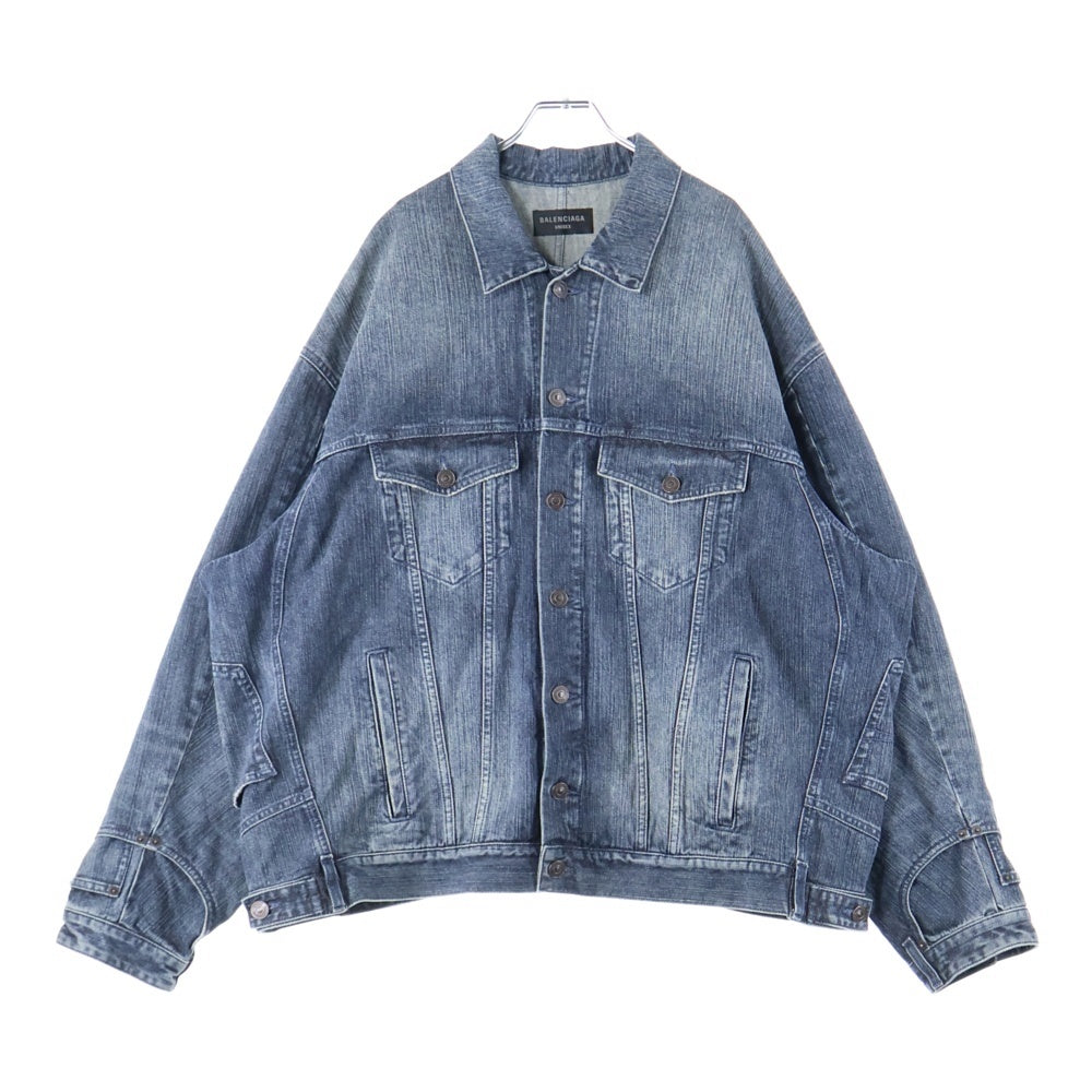 BALENCIAGA(バレンシアガ) 23AW Deconstructed Jacket 767943 TNW65 再構築オーバーサイズデニムジャケット インディゴ