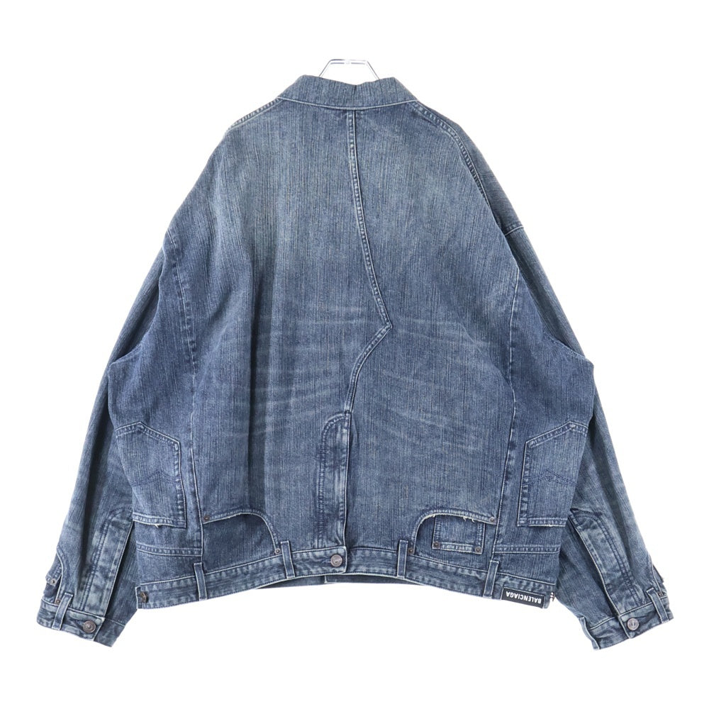 BALENCIAGA(バレンシアガ) 23AW Deconstructed Jacket 767943 TNW65 再構築オーバーサイズデニムジャケット インディゴ