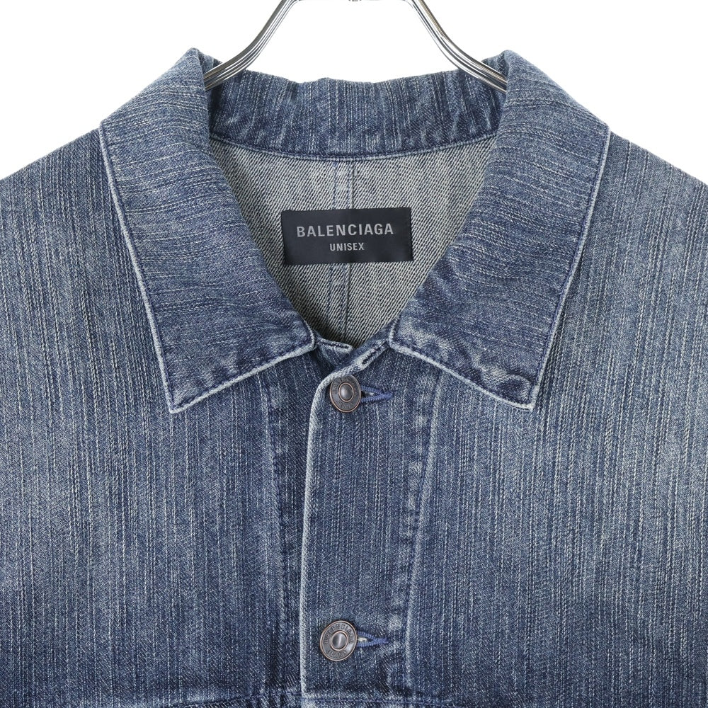BALENCIAGA(バレンシアガ) 23AW Deconstructed Jacket 767943 TNW65 再構築オーバーサイズデニムジャケット インディゴ
