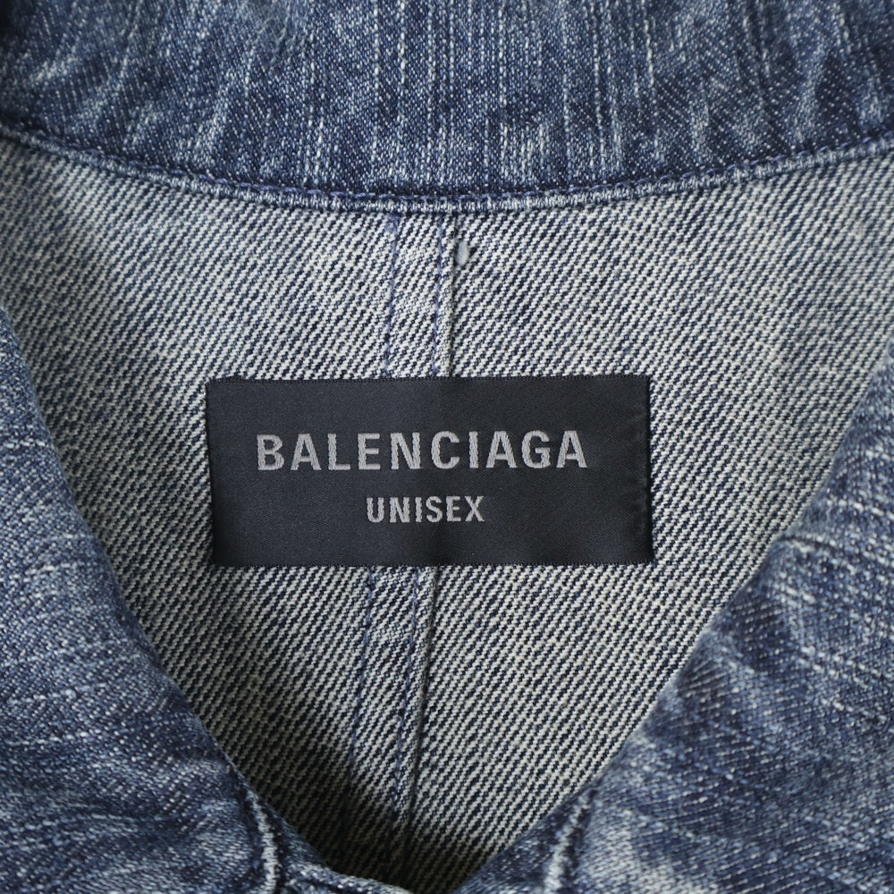 BALENCIAGA(バレンシアガ) 23AW Deconstructed Jacket 767943 TNW65 再構築オーバーサイズデニムジャケット インディゴ