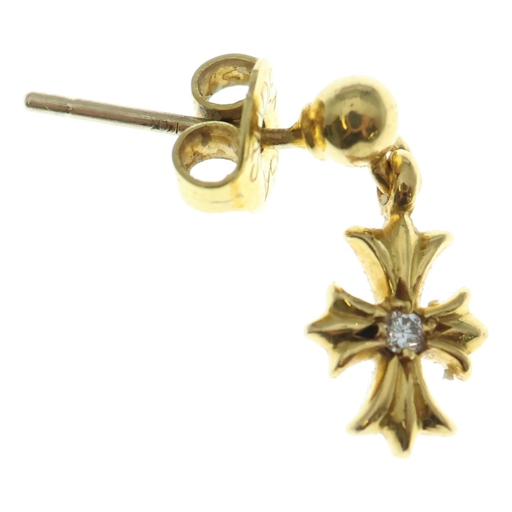 CHROME HEARTS(クロムハーツ) 22K TNY E CH PLS 1DIA タイニーE CHプラス ドロップピアス 1ダイヤ ゴールド BCA024