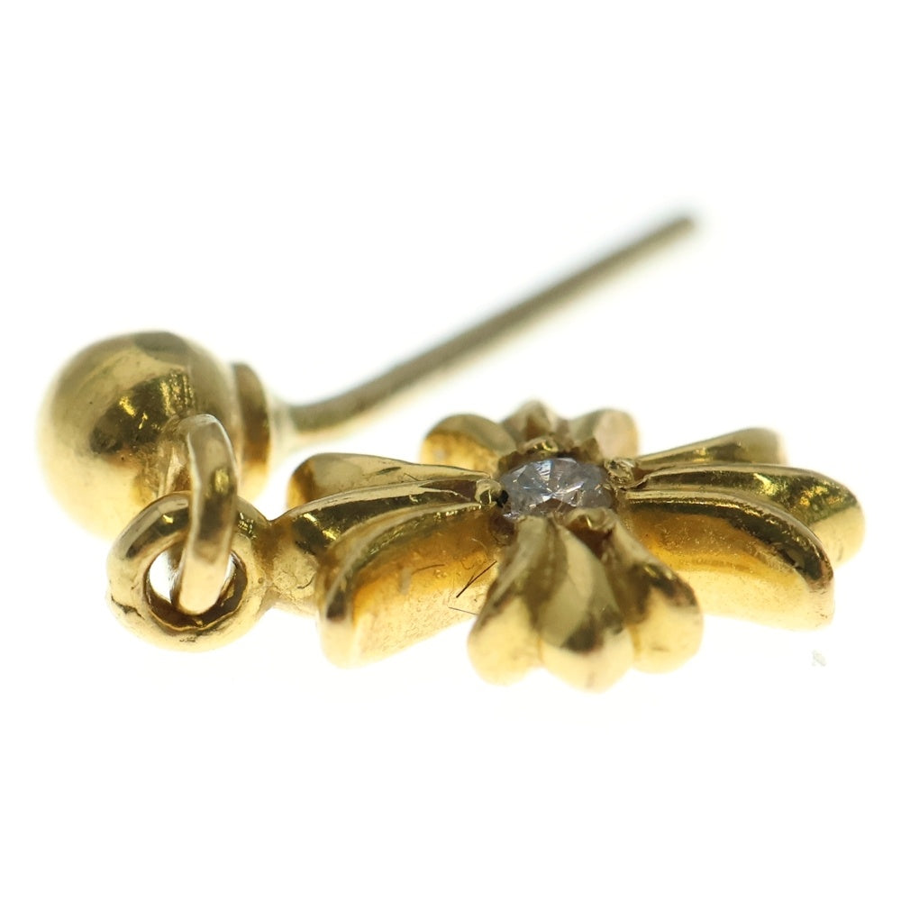CHROME HEARTS(クロムハーツ) 22K TNY E CH PLS 1DIA タイニーE CHプラス ドロップピアス 1ダイヤ ゴールド BCA024