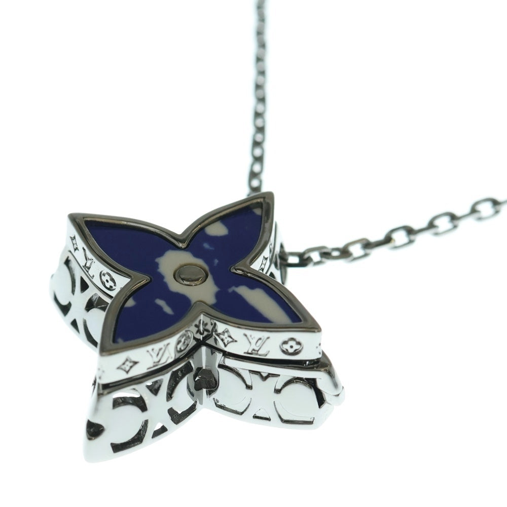 LOUIS VUITTON(ルイヴィトン) フラワー ロケット ペンダント ネックレス シルバー M01047