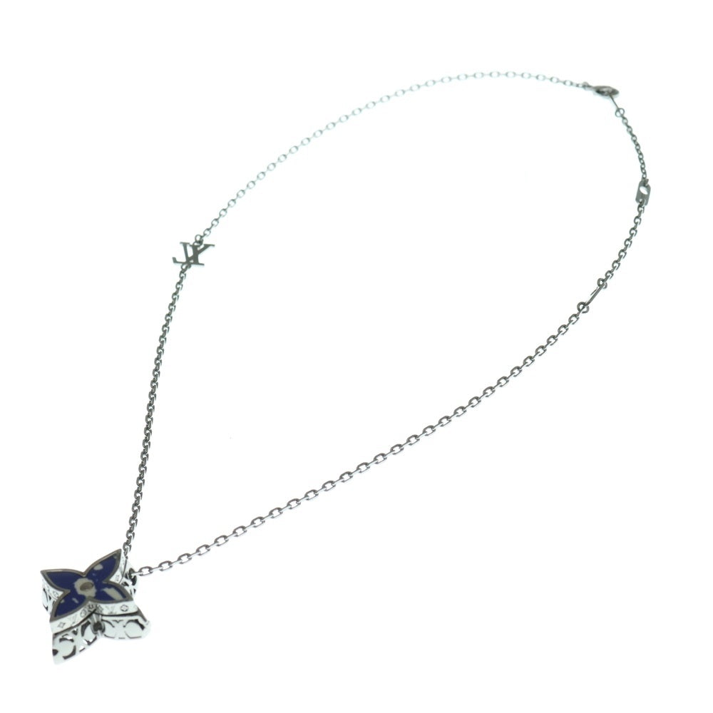 LOUIS VUITTON(ルイヴィトン) フラワー ロケット ペンダント ネックレス シルバー M01047