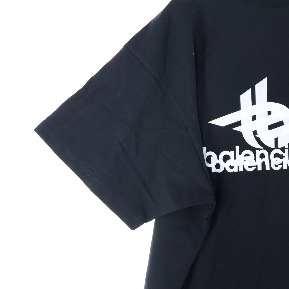 BALENCIAGA(バレンシアガ) 23AW LAYERED SPORTS LOGO TEE レイヤード スポーツ ロゴT 半袖Tシャツカットソー ブラック 739028 TPVF2