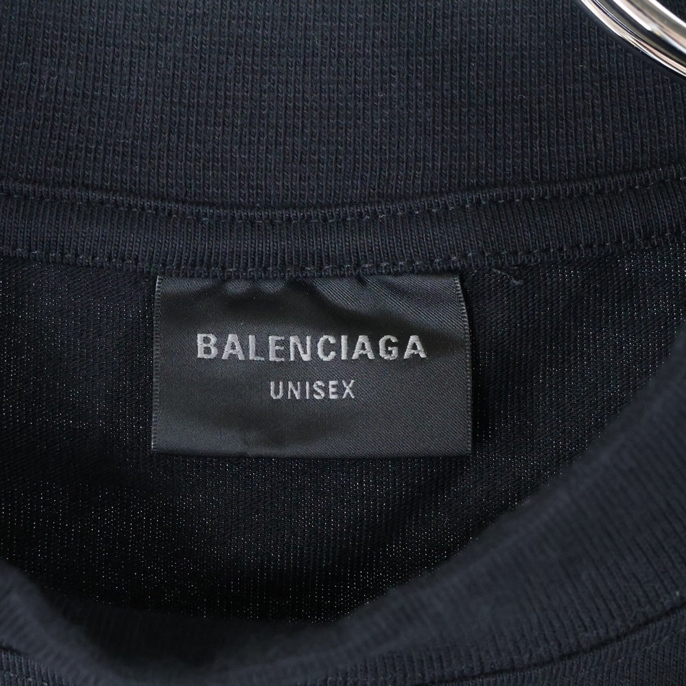 BALENCIAGA(バレンシアガ) 23AW LAYERED SPORTS LOGO TEE レイヤード スポーツ ロゴT 半袖Tシャツカットソー ブラック 739028 TPVF2