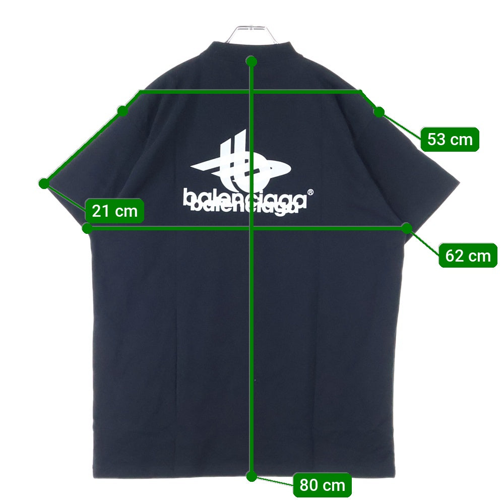 BALENCIAGA(バレンシアガ) 23AW LAYERED SPORTS LOGO TEE レイヤード スポーツ ロゴT 半袖Tシャツカットソー ブラック 739028 TPVF2
