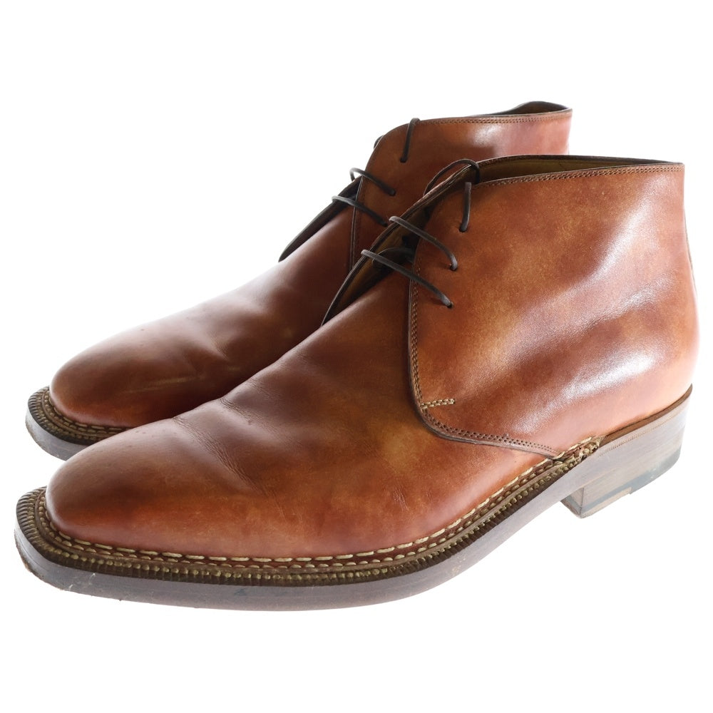 ENZO BONAFE(エンツォ・ボナフェ) Chukka boots ボックスカーフ チャッカブーツ ブラウン 3722