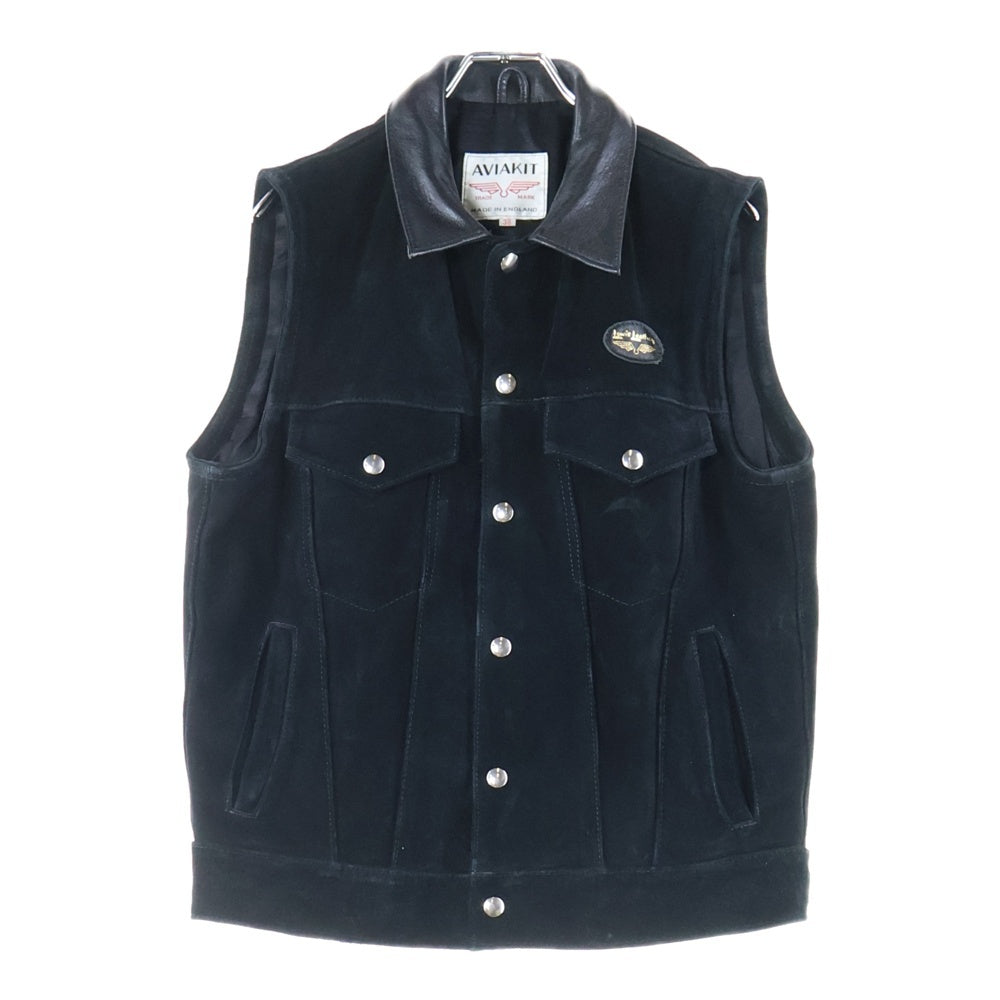 Lewis Leathers(ルイスレザー) SIDESTAND別注 WESTERN VEST スエード ウエスタンベスト ジャケット ブラック